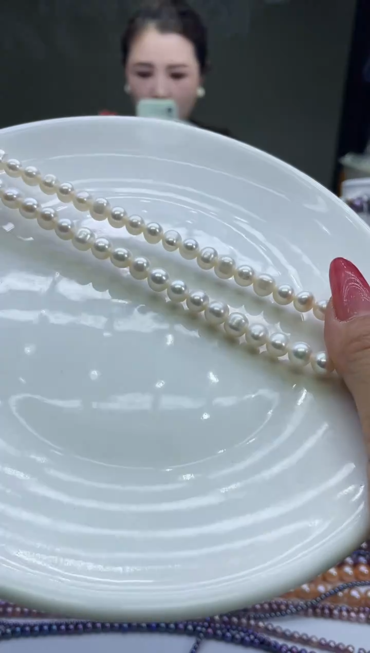 未镶嵌项链淡水珍珠白色系项链