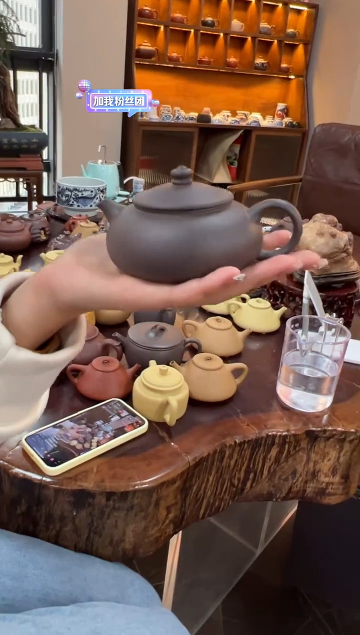 【闪购商品】紫砂茶壶【头哥手工壶】寒江天青泥