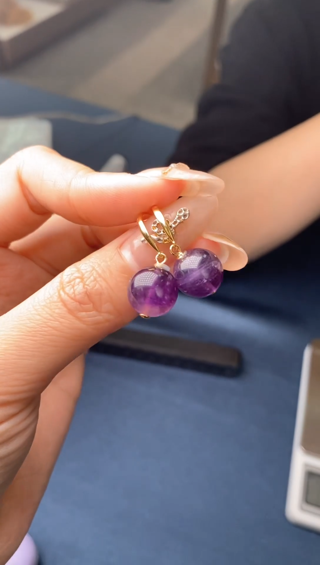 【闪购商品】水晶耳饰银S925镶嵌耳钩11m+