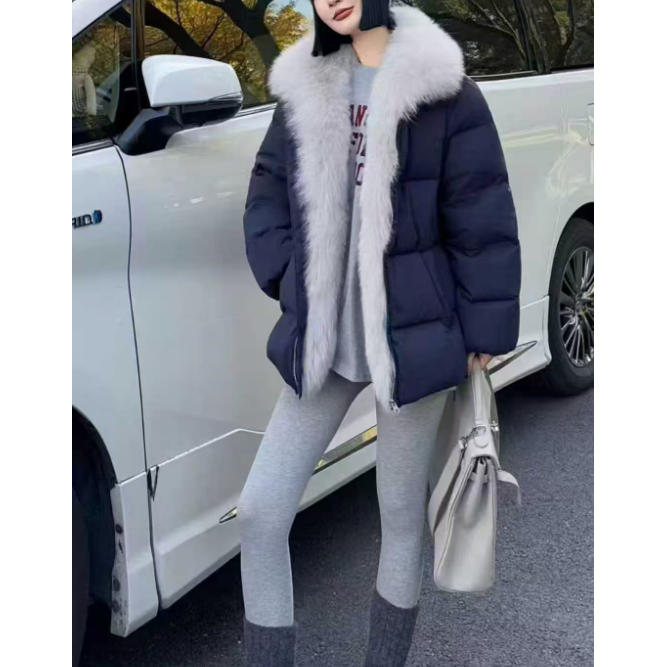 『鹅绒服S』设计显瘦百搭时尚鹅绒服8612