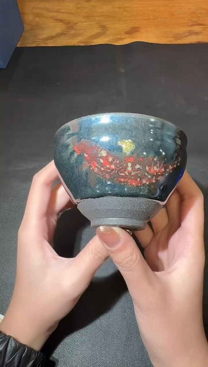 【闪购商品】茶盏建盏故事张木芳龙潭红鱼22
