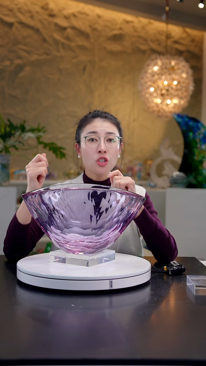 手工艺品琉璃小*金紫元宝设计款果碗