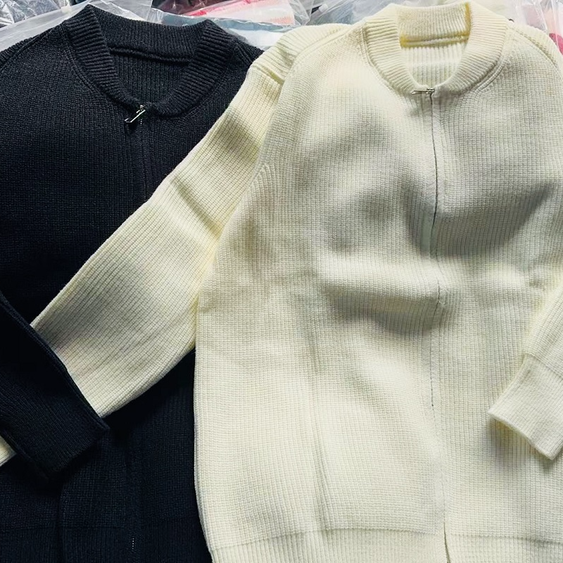 呆呆姐 国潮立领针织开衫重磅毛衣外套 超软舒服