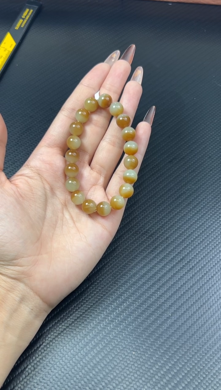 未镶嵌手链和田玉（糖玉）无*?若羌微色差卡 10m