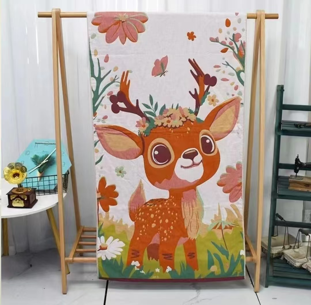 【萌鹿乐园】成人家用吸水加大纱布浴巾