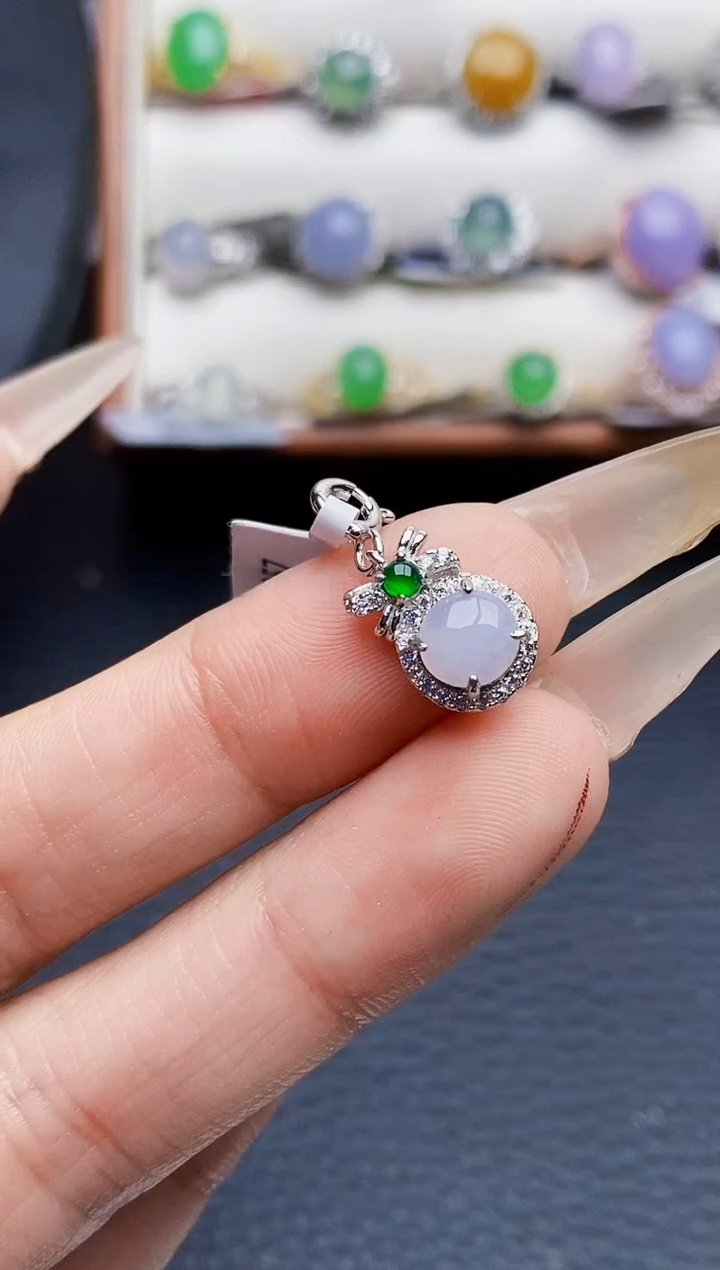 银S925镶嵌戒指翡翠4700