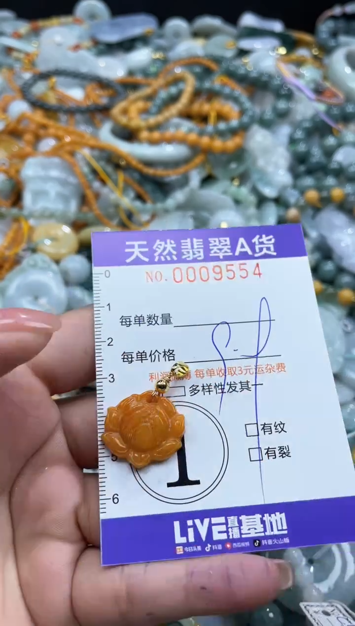 翡翠未镶嵌颈饰09554
