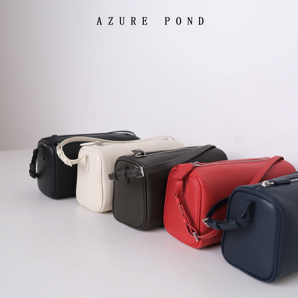 进口原厂胎牛皮笔筒包90s手拎包单肩斜挎包高级感极简穿搭小包包