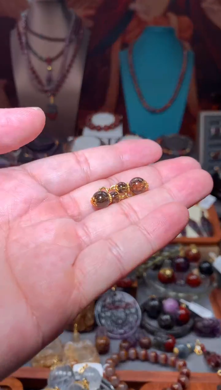 未镶嵌珠宝半成品水晶?****?黑金超葫芦提溜