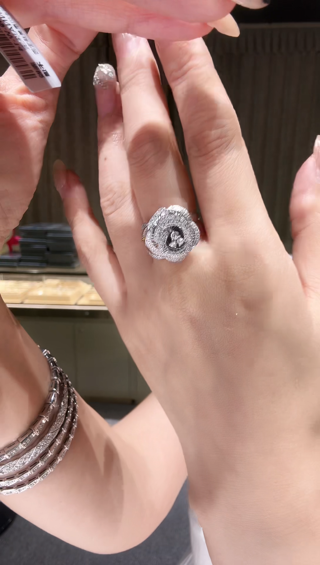 铂Pt950镶嵌戒指钻石AY0550-PT-