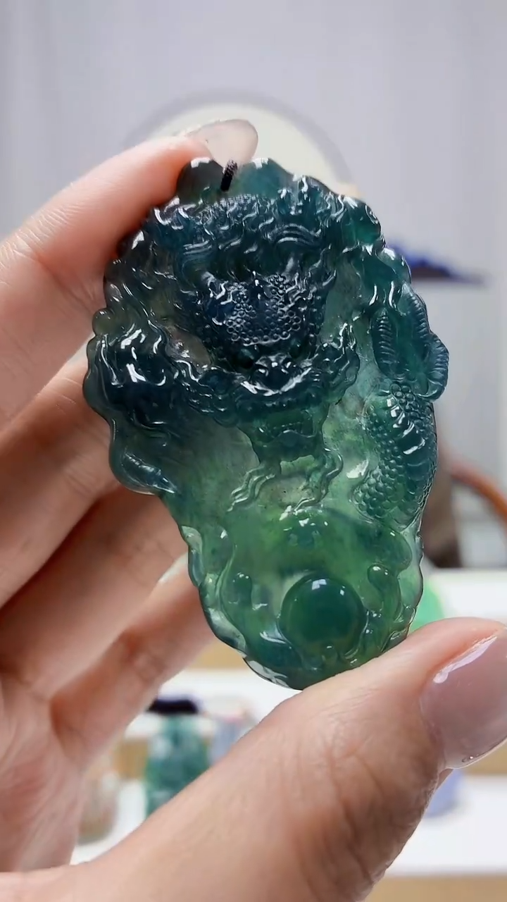 未镶嵌定制翡翠4852MM-毛货挂件62