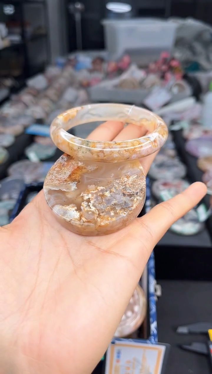 石英质玉手镯未镶嵌57圈口（赠送镯心）6359031