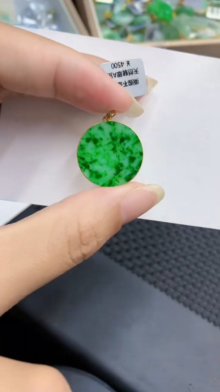 【闪购商品】翡翠颈饰18K金镶嵌            8