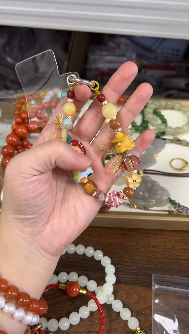 吊坠菩提根/象牙果圣诞雪人多宝菩提编制款挂件[19]