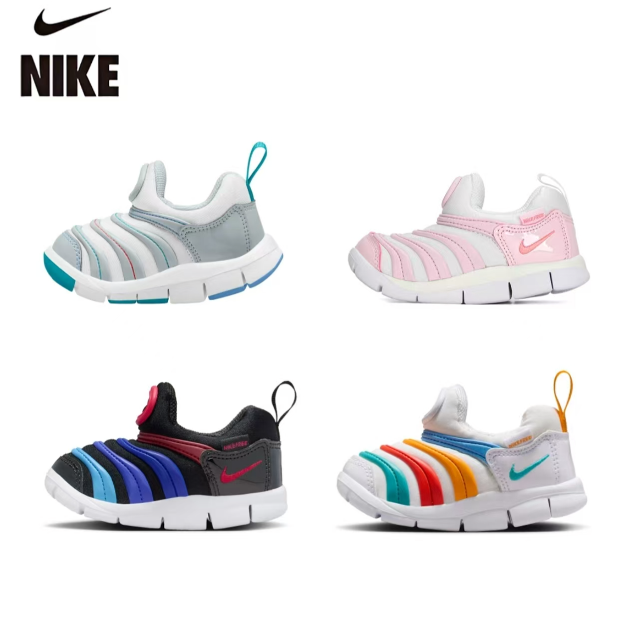 NIKE/耐克25春新款毛毛虫幼童儿童一脚蹬好穿脱343738-105