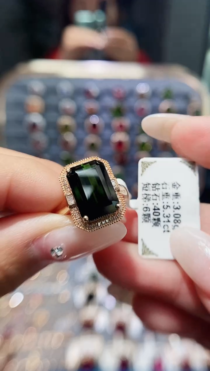 【闪购商品】碧玺戒指18K金镶嵌5.31.