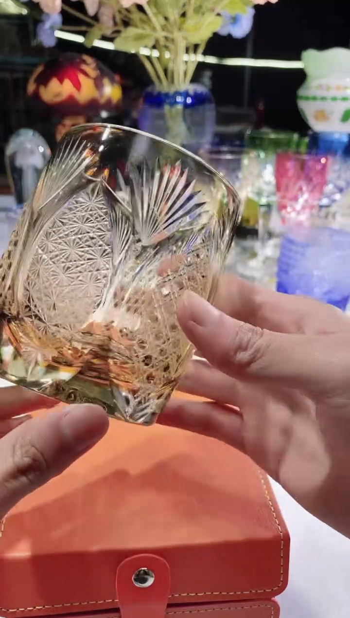 水晶玻璃无手柄款845雾凇水晶杯微瑕