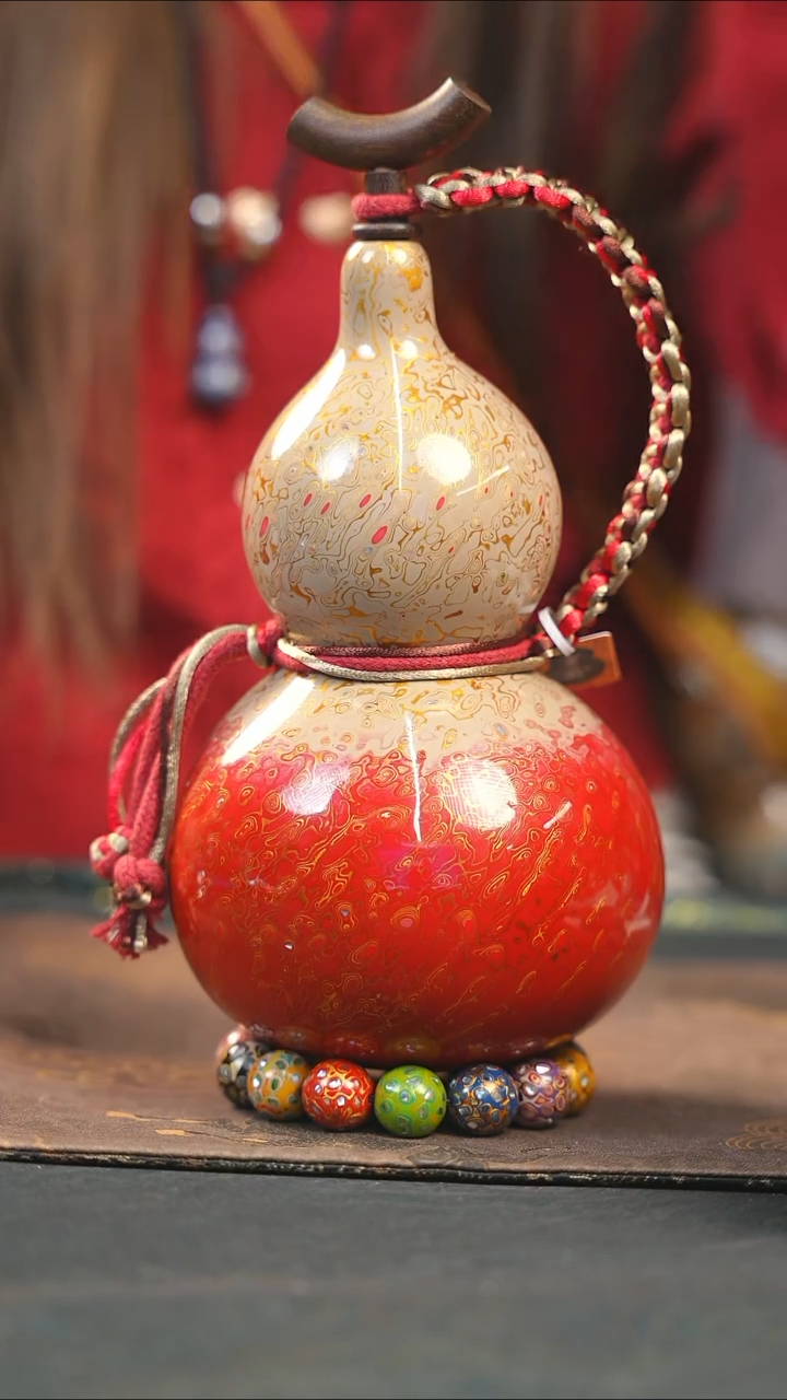 【闪购商品】WF261漆艺酒葫芦不包手串及旋转底座