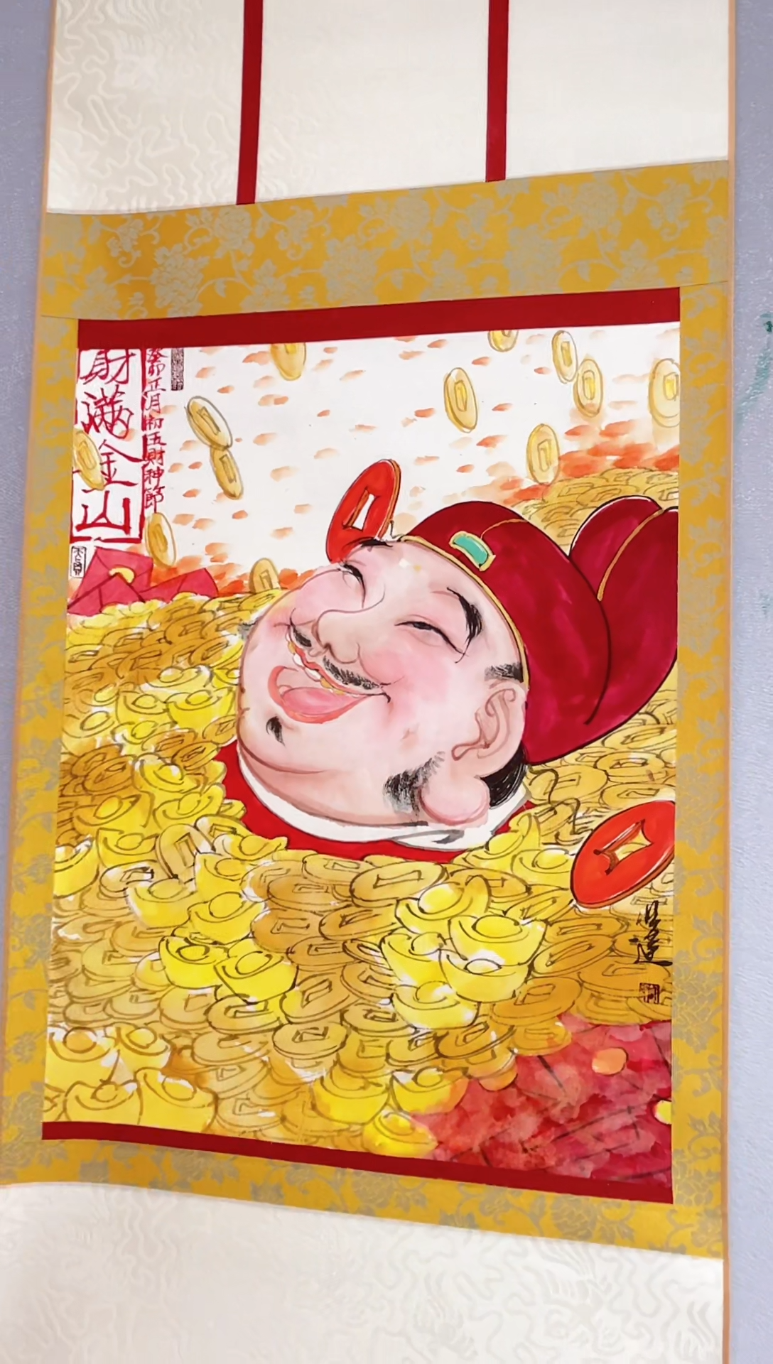 【闪购商品】书法画GH201112F卷轴财满金山