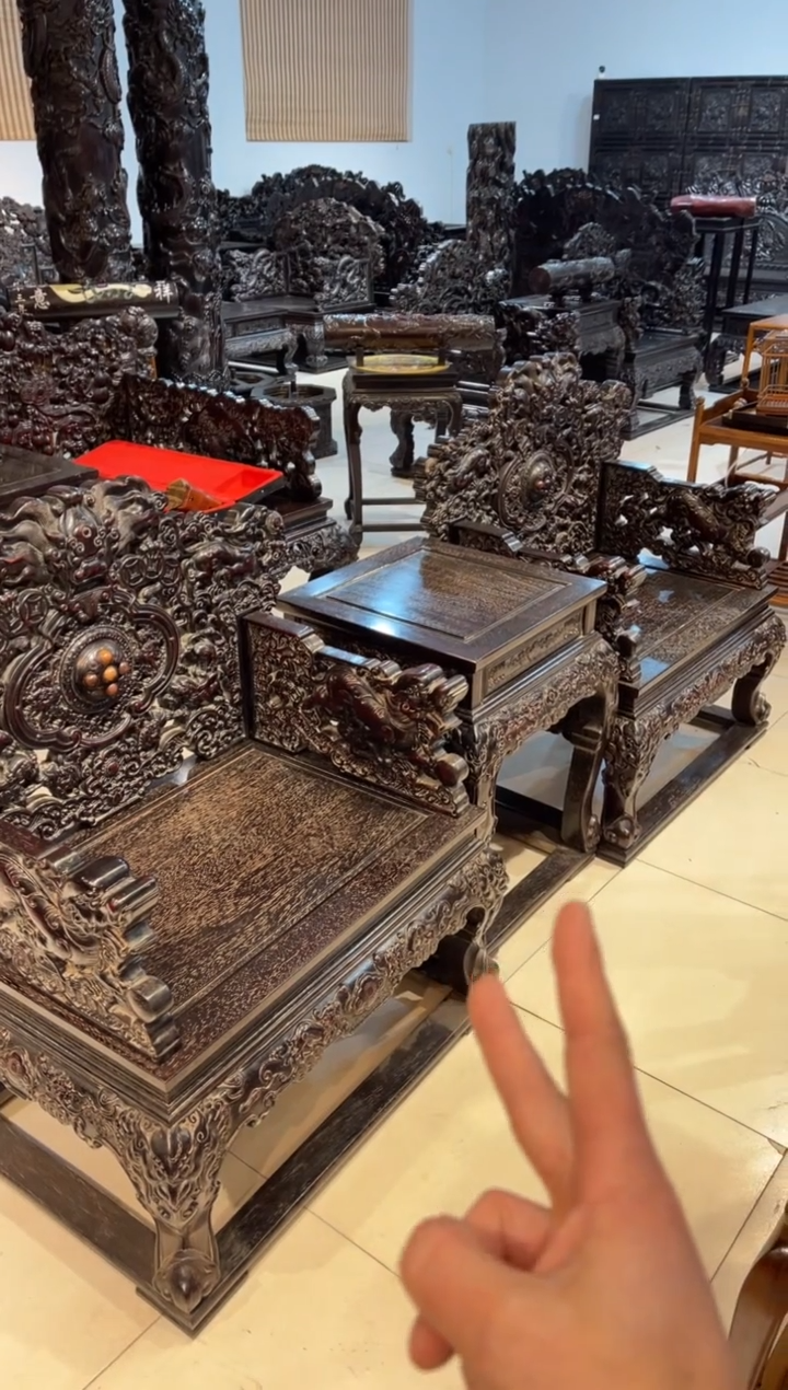 【闪购商品】木木雕太师椅三件套、、、、、