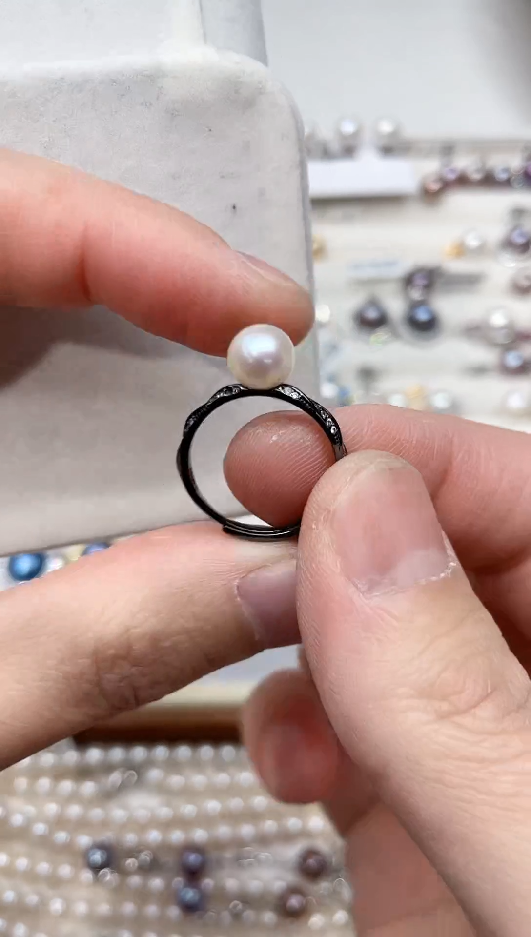 【闪购商品】淡水珍珠戒指银S925镶嵌戒指