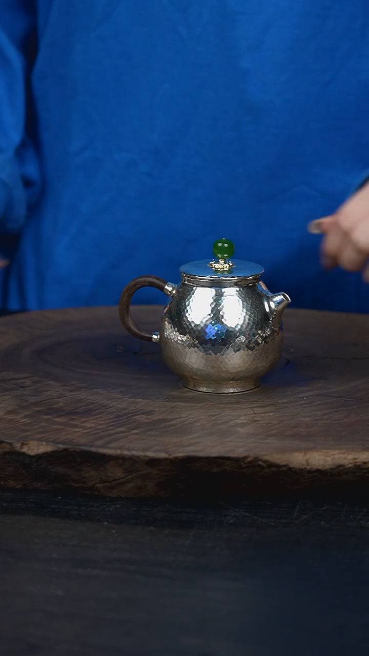新品锤纹银壶泡茶壶