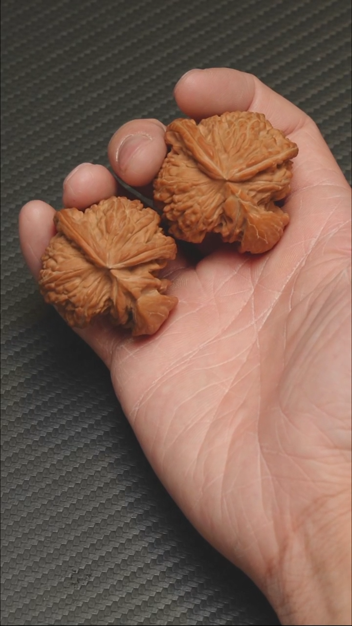吊坠文玩核桃46白狮子犀角 25年头货
