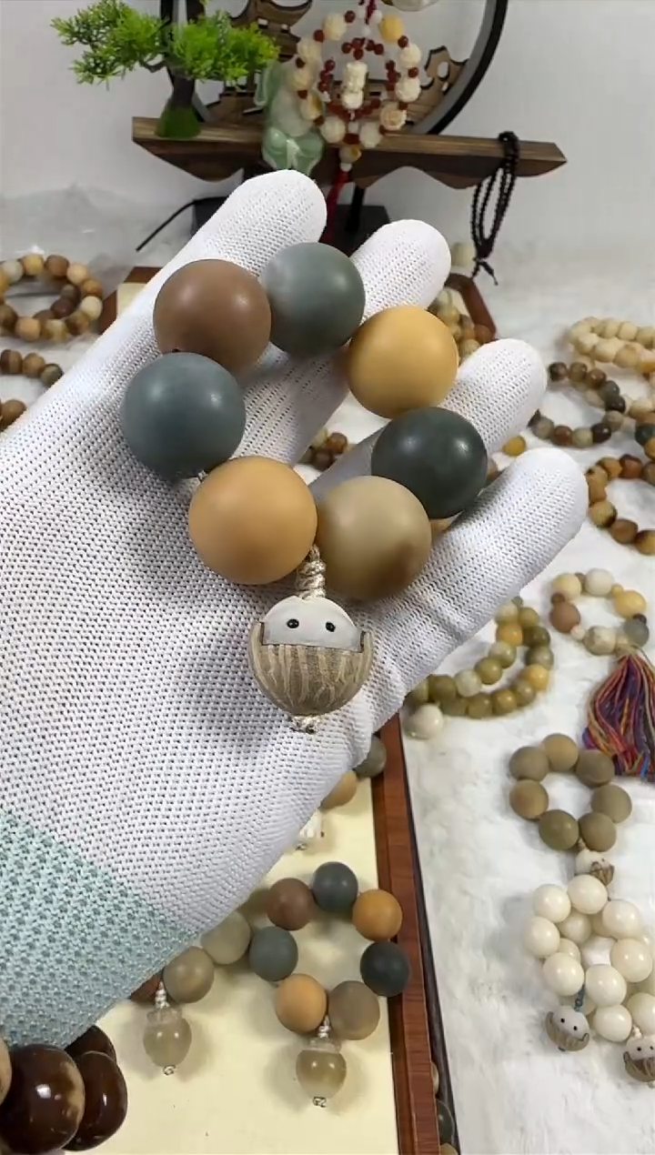 【闪购商品】白玉菩提手串22蛋仔手捻微瑕