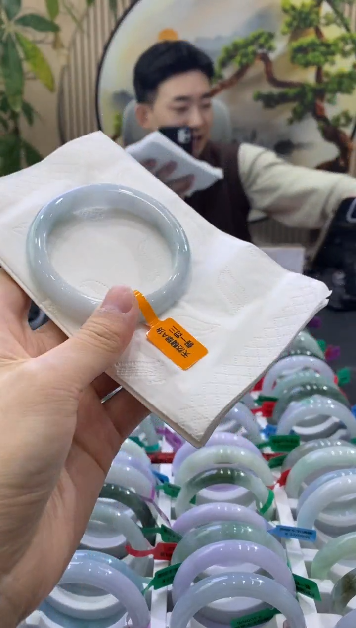 未镶嵌手镯翡翠千*鹤8983