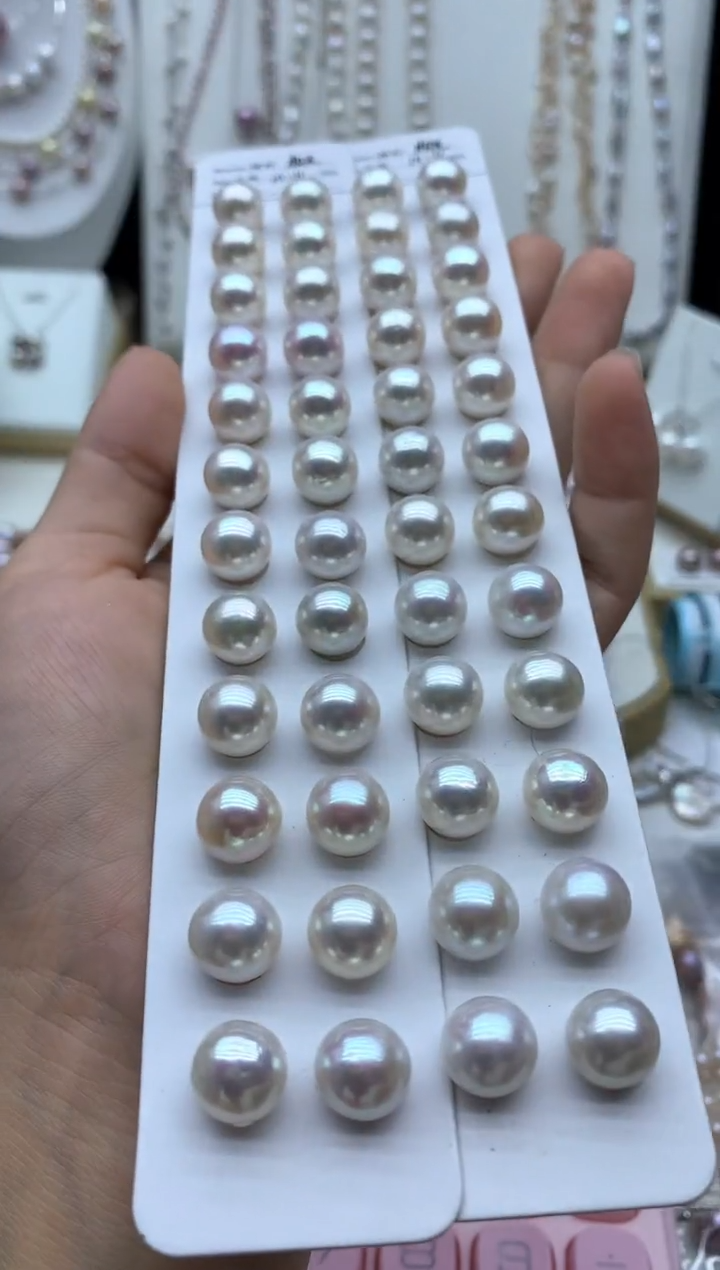 银S925镶嵌淡水珍珠耳饰多样性发其一