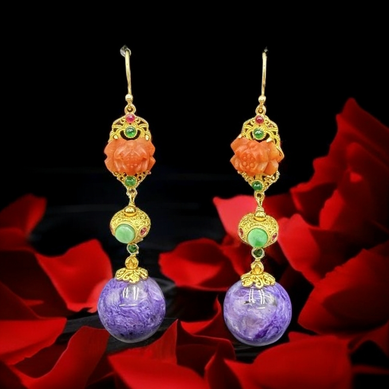 J369 紫龙晶耳坠