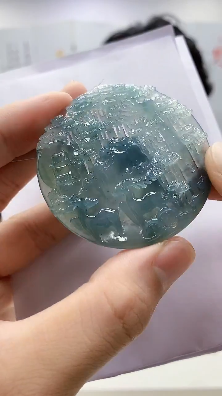 定制翡翠未镶嵌5145bb-毛货挂件74