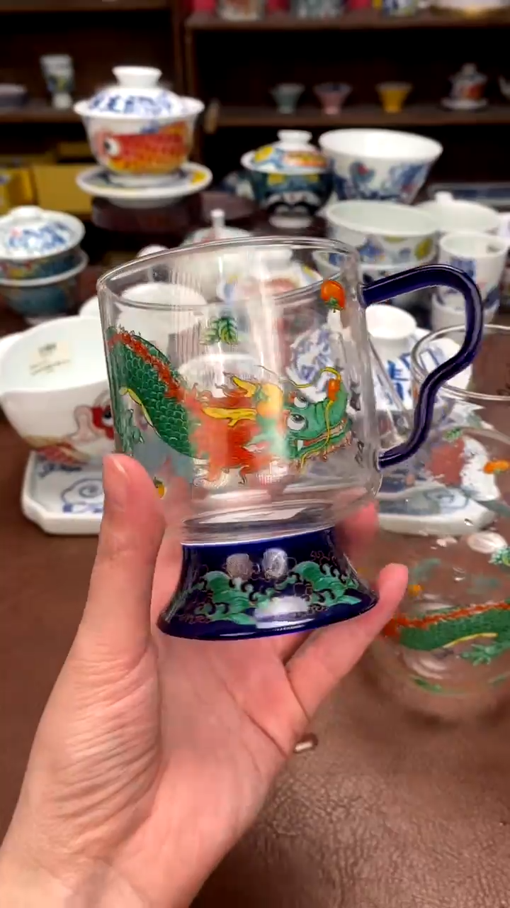 【闪购商品】龙纹玻璃杯（微瑕福利）昨明陶瓷