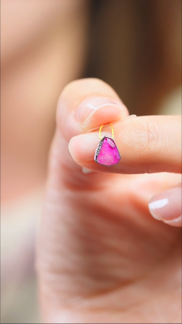 苏纪石（舒俱来）18K金镶嵌吊坠(不含链)74