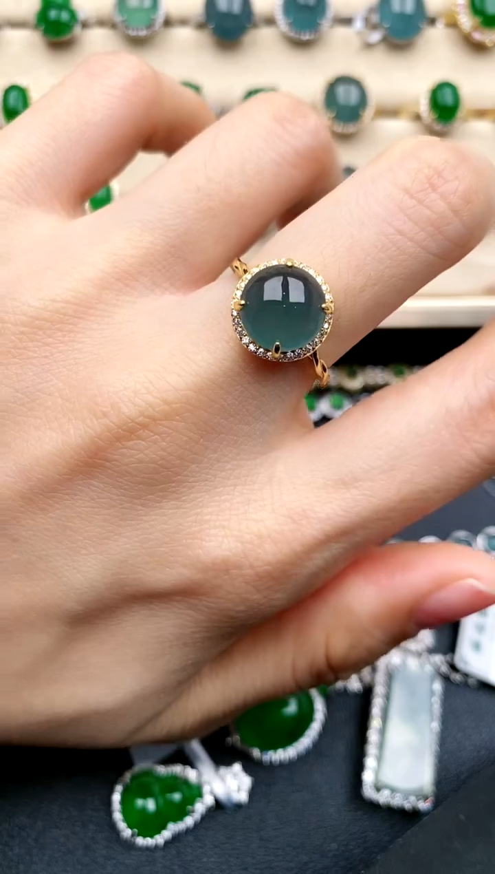 【闪购商品】翡翠戒指银S925镶嵌....