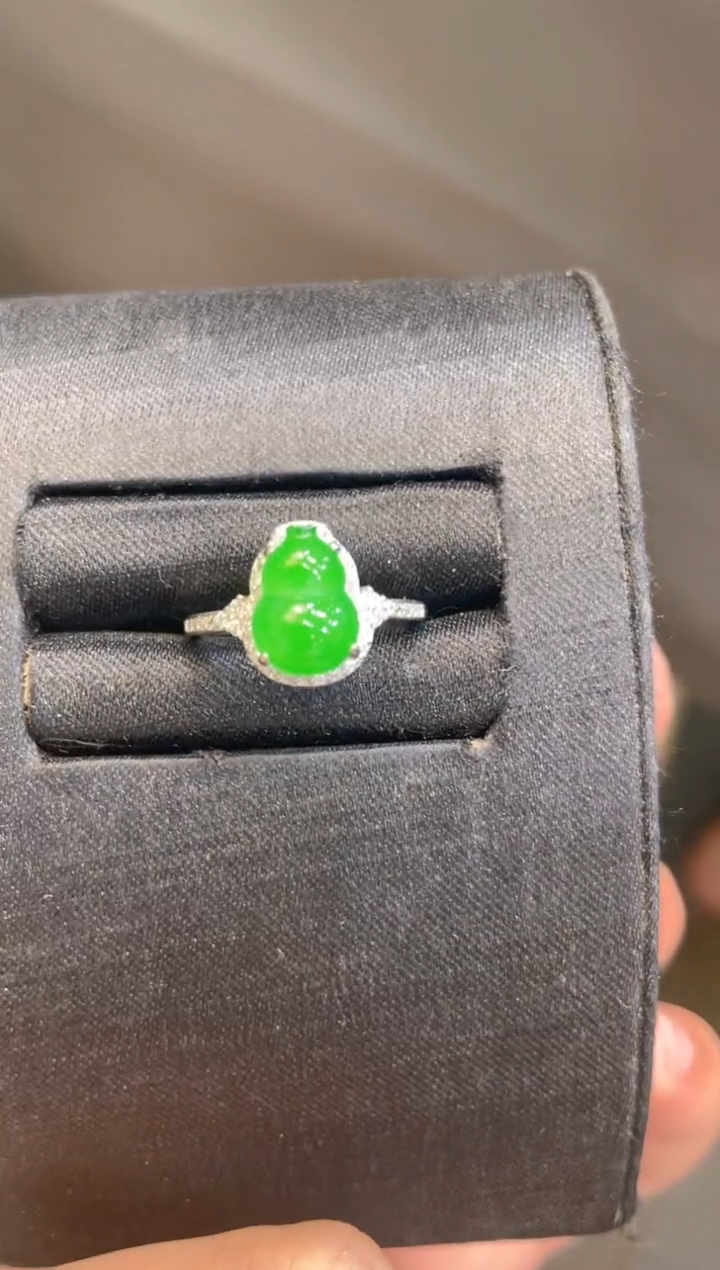 翡翠未镶嵌颈饰A19天然A货翡翠戒指