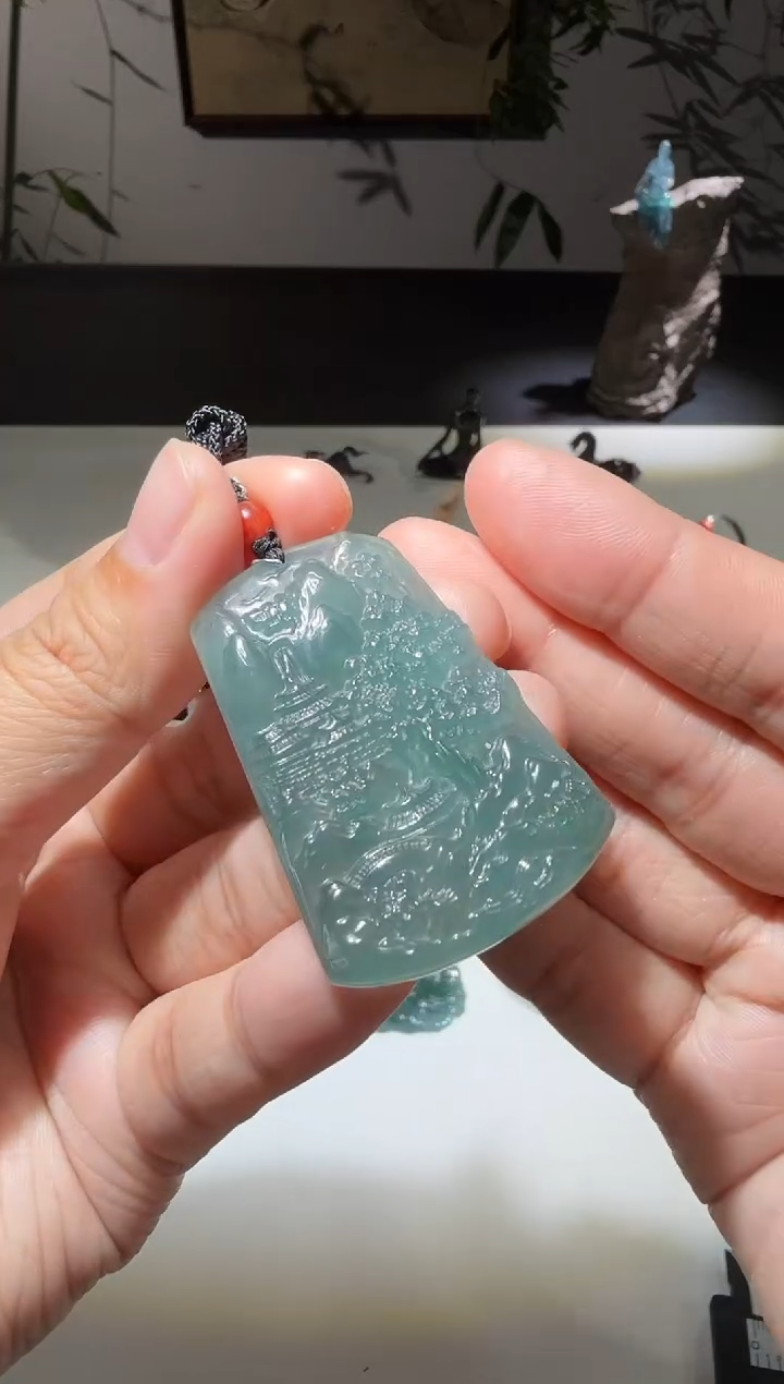 吊坠(不含链)未镶嵌翡翠山水