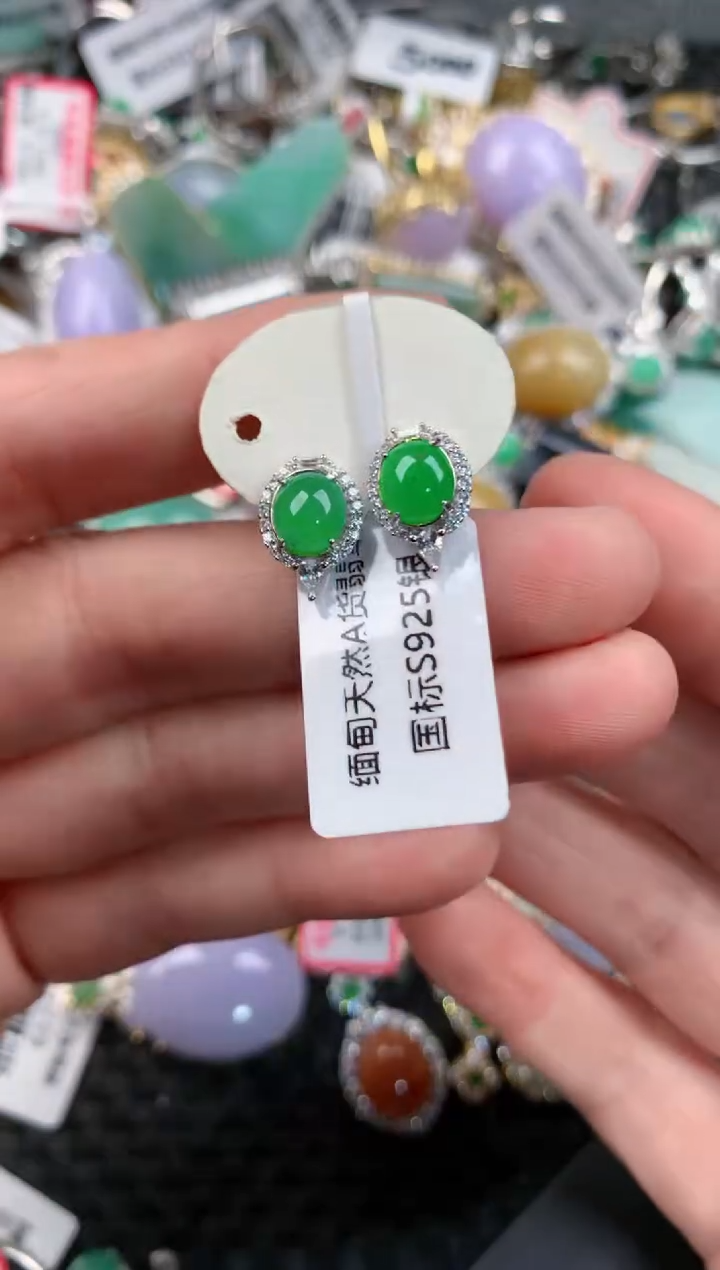 银S925镶嵌戒指翡翠13-13-13     4