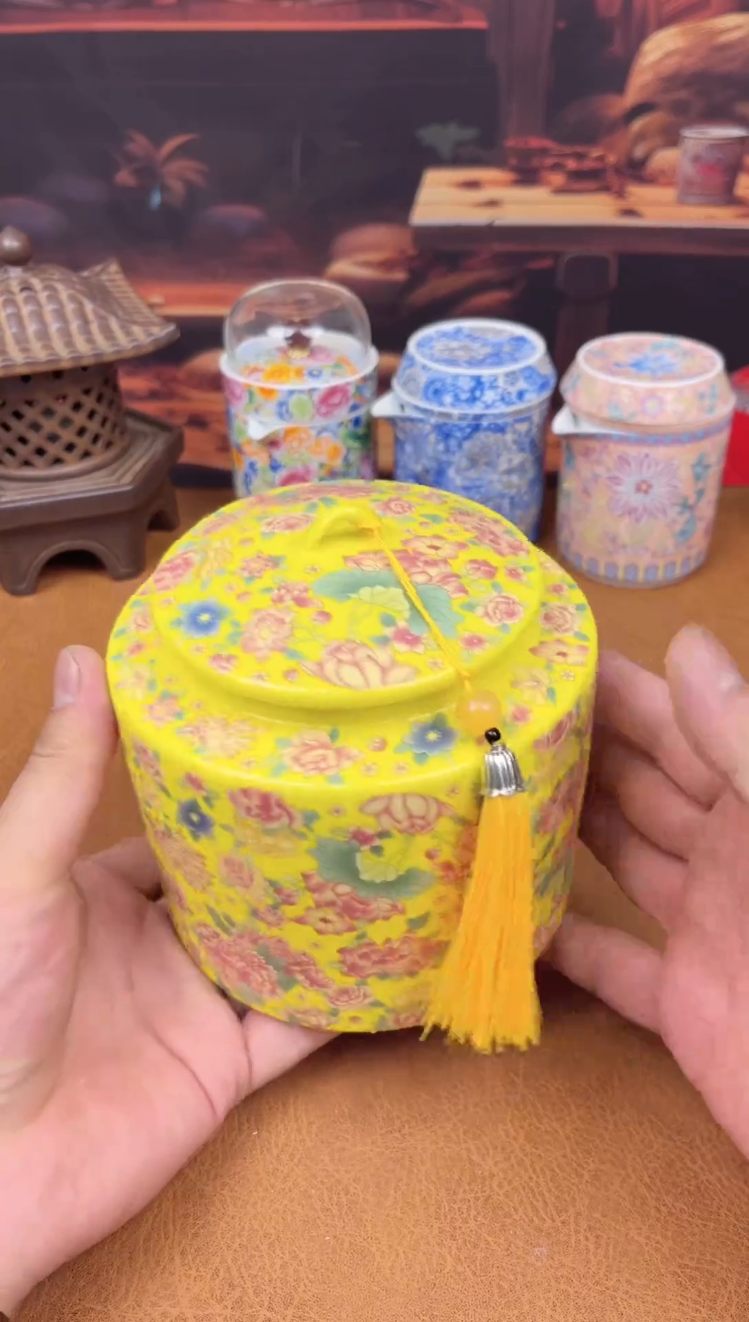 【闪购商品】陶瓷茶具摆件茶叶罐