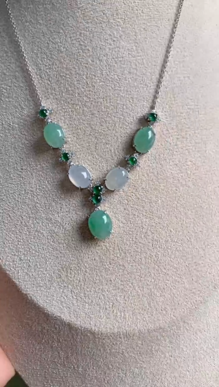 【闪购商品】翡翠颈饰银S925镶嵌热