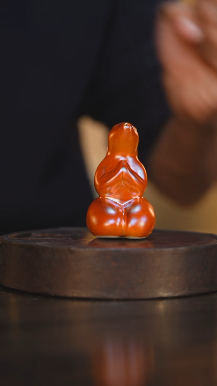 79柴房陶瓷柴烧茶宠兔