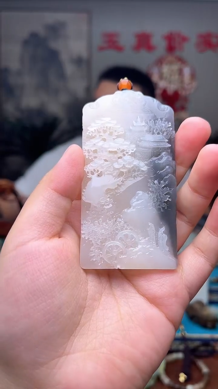 和田玉未镶嵌挂件1