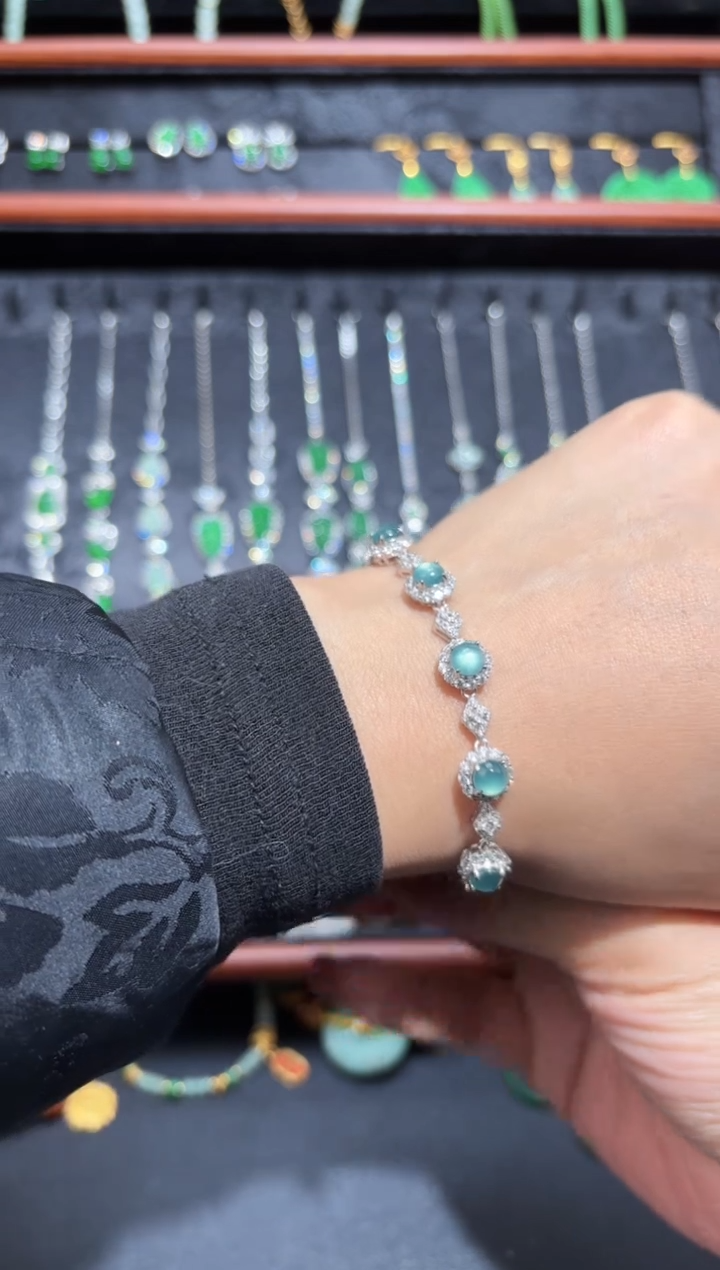 【闪购商品】翡翠颈饰银S925镶嵌蛋面/支持复检/一件