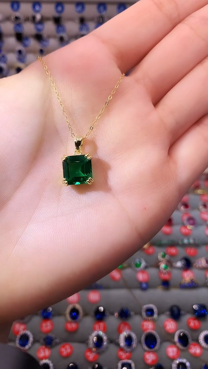 【闪购商品】透辉石吊坠赠链银S925镶嵌1111