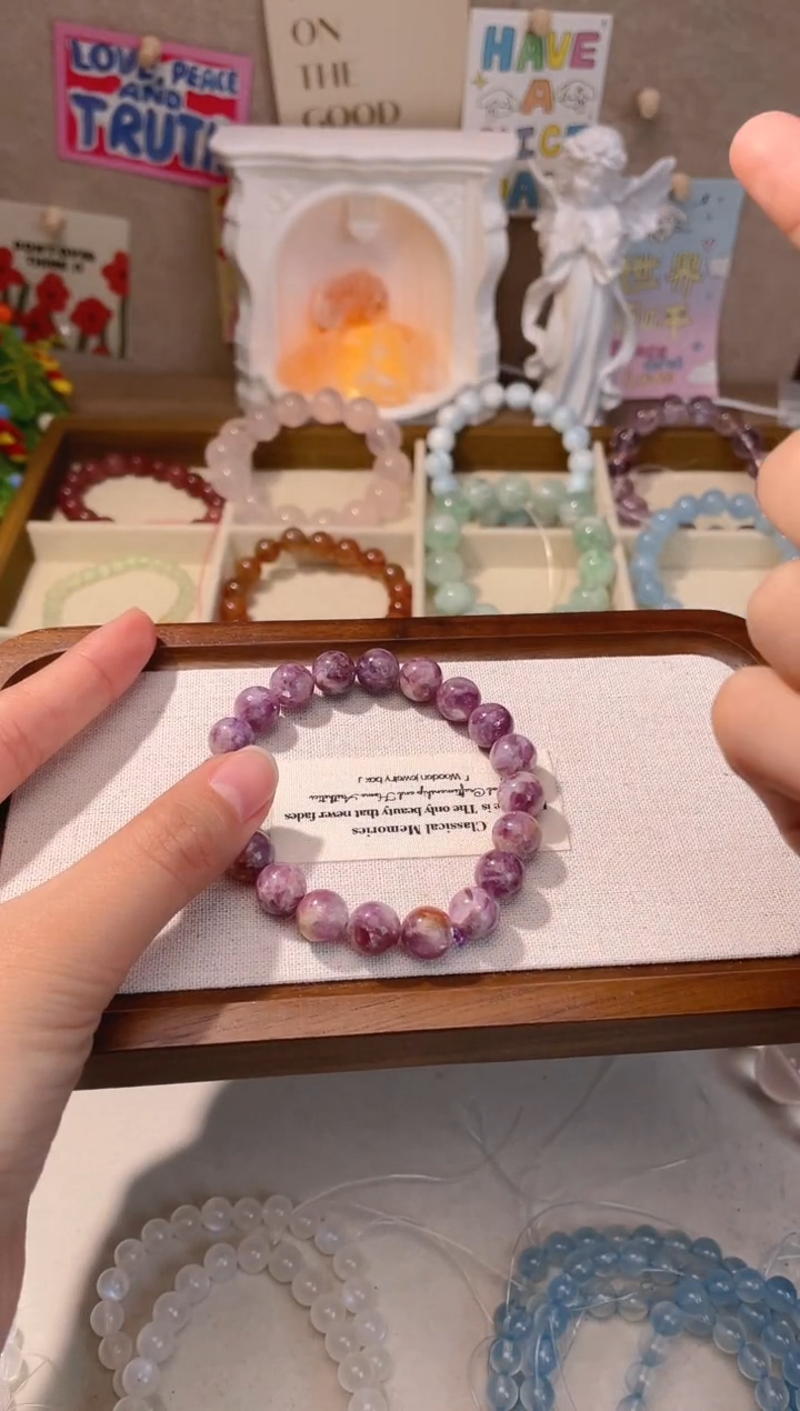 【闪购商品】水晶手串未镶嵌下播福利紫祖母晶