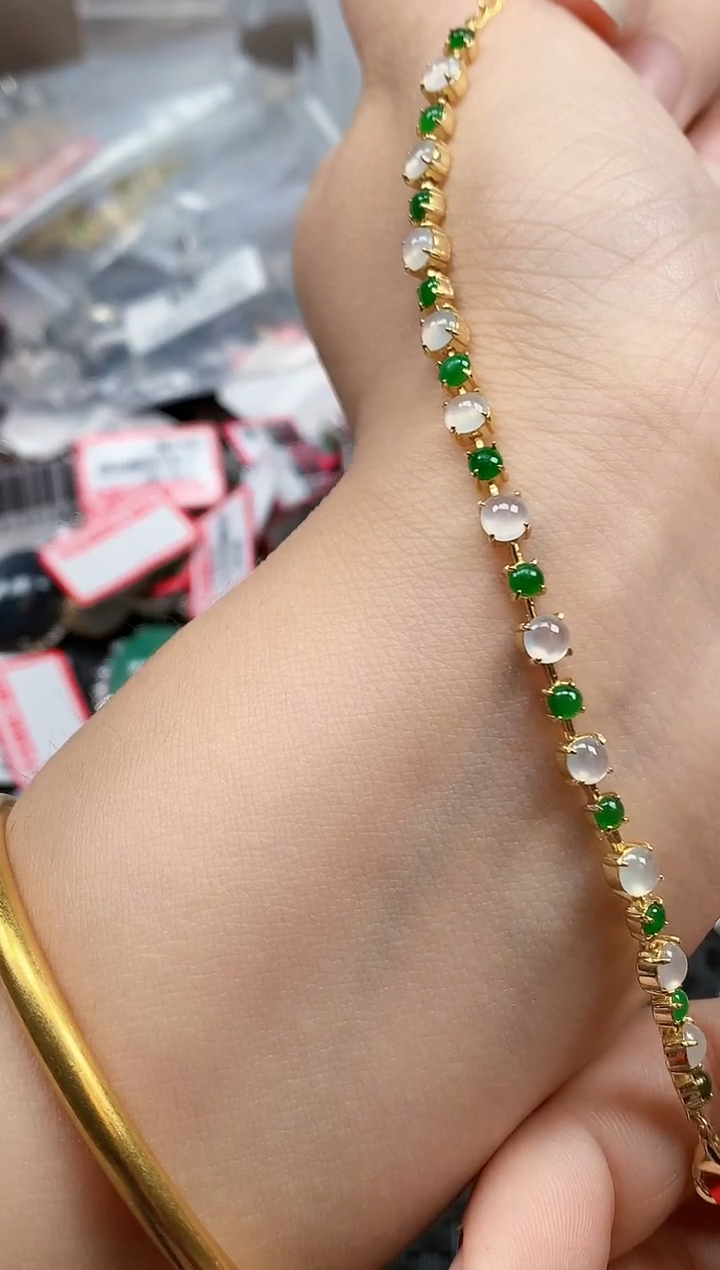 银S925镶嵌戒指翡翠天然A货缅甸翡翠