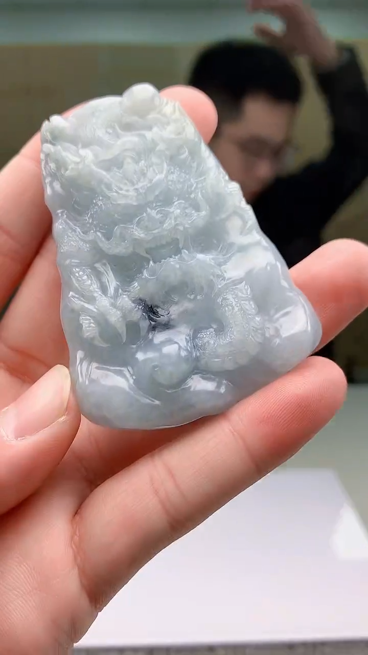 【闪购商品】定制翡翠未镶嵌5153bb-毛货挂件68