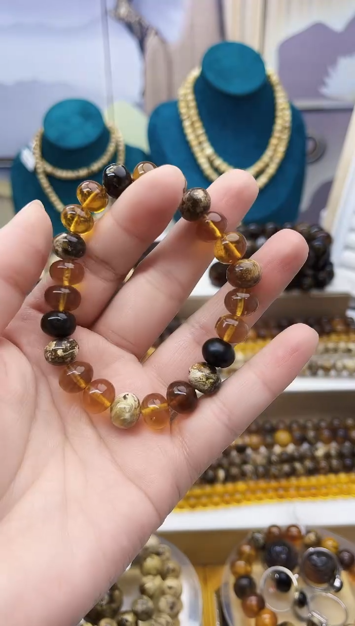 【闪购商品】琥珀手链未镶嵌抚顺琥珀10