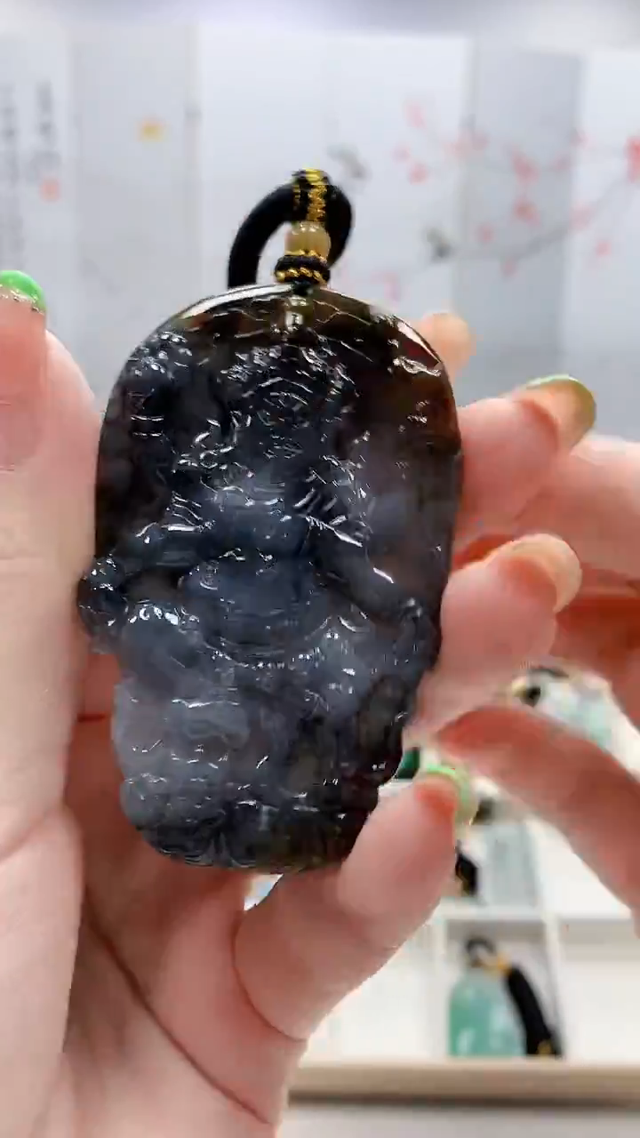 未镶嵌定制翡翠5060ry-毛货挂件93