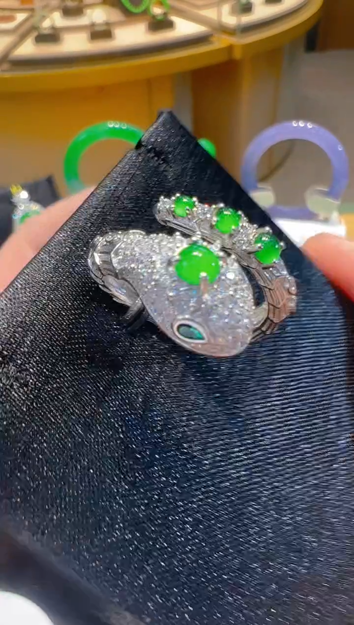 【闪购商品】翡翠戒指银S925镶嵌多样性发货一件
